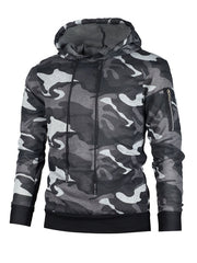Men's camouflage pocket long-sleeved hoodie