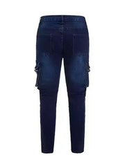 Men's trendy fashion all-match cargo jeans