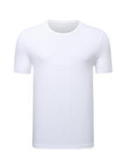 Loose solid color short-sleeved t-shirt men's pure cotton bottoming shirt