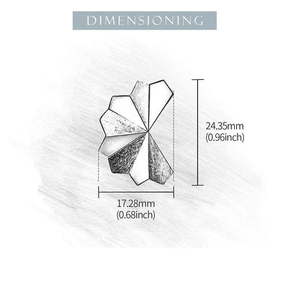 Gold and Silver Folding Fan Earrings