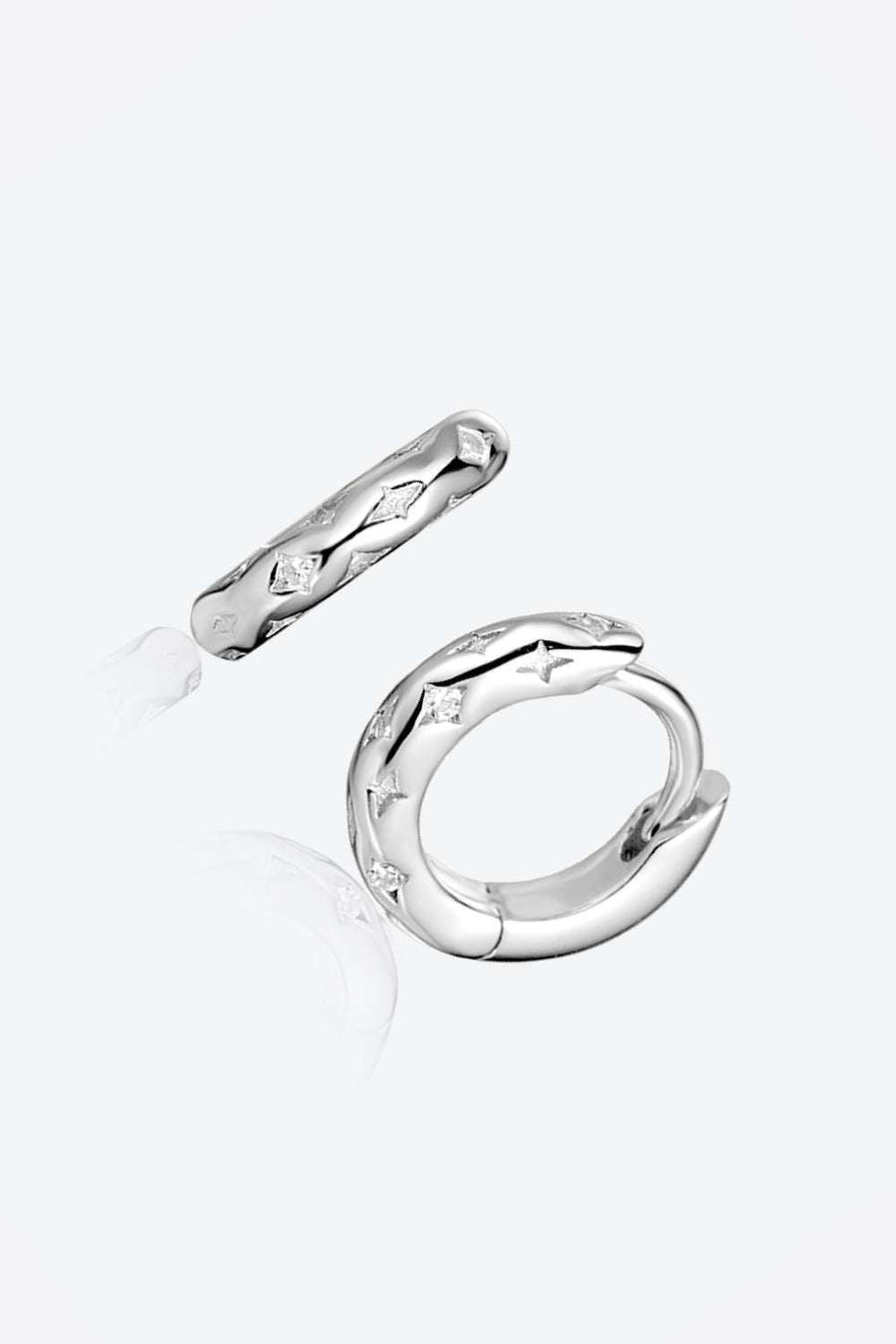 925 Sterling Silver Huggie Earrings, Sterling silver earrings, Huggie style, Elegant jewelry, Comfortable earrings, Fine silver accessory, High-quality craftsmanship, Timeless beauty, Fashionable earrings, Versatile accessory, Everyday wear earrings.