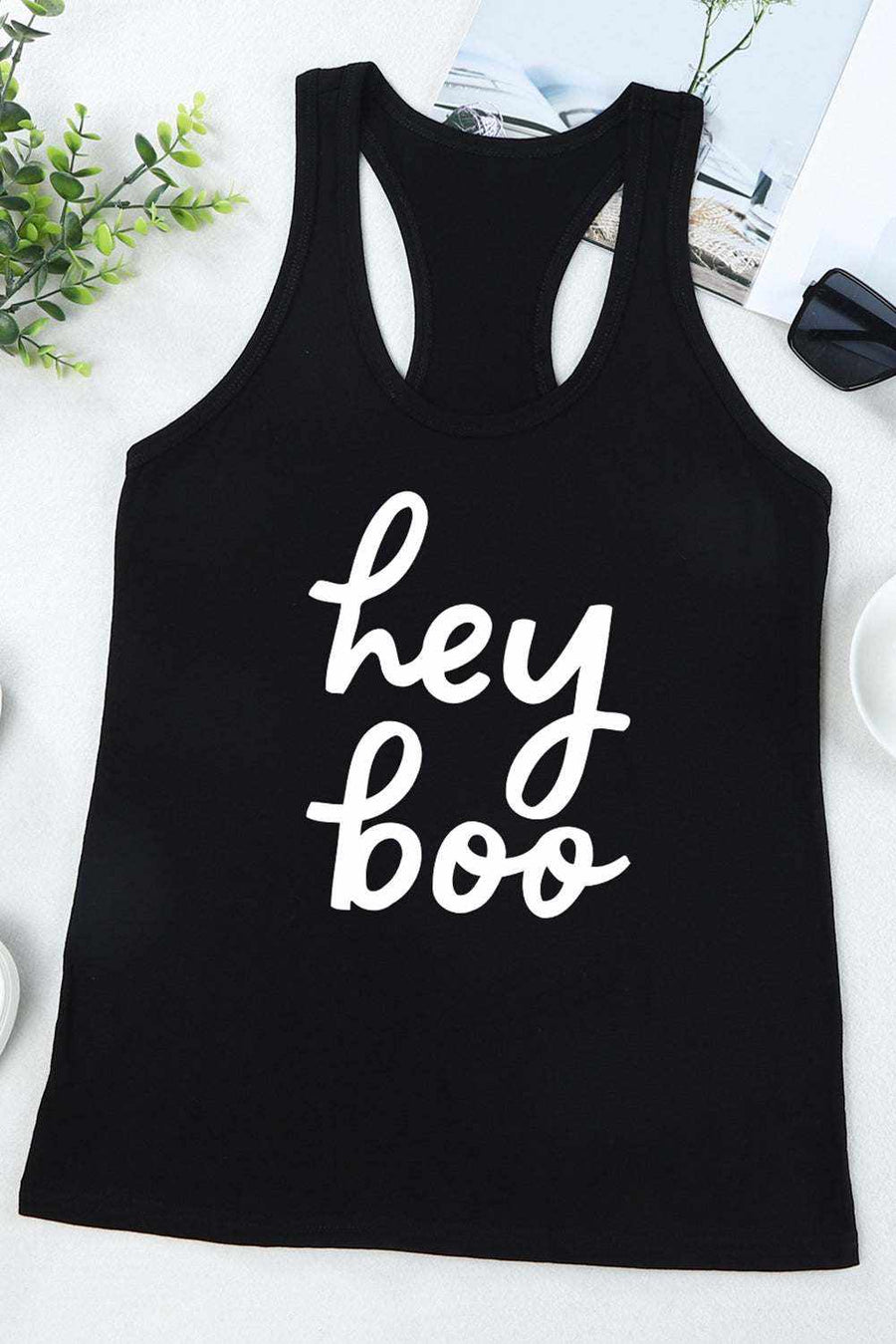 HEY BOO Graphic Tank Top