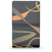 Black Abstract Small Leather Foldover Purse