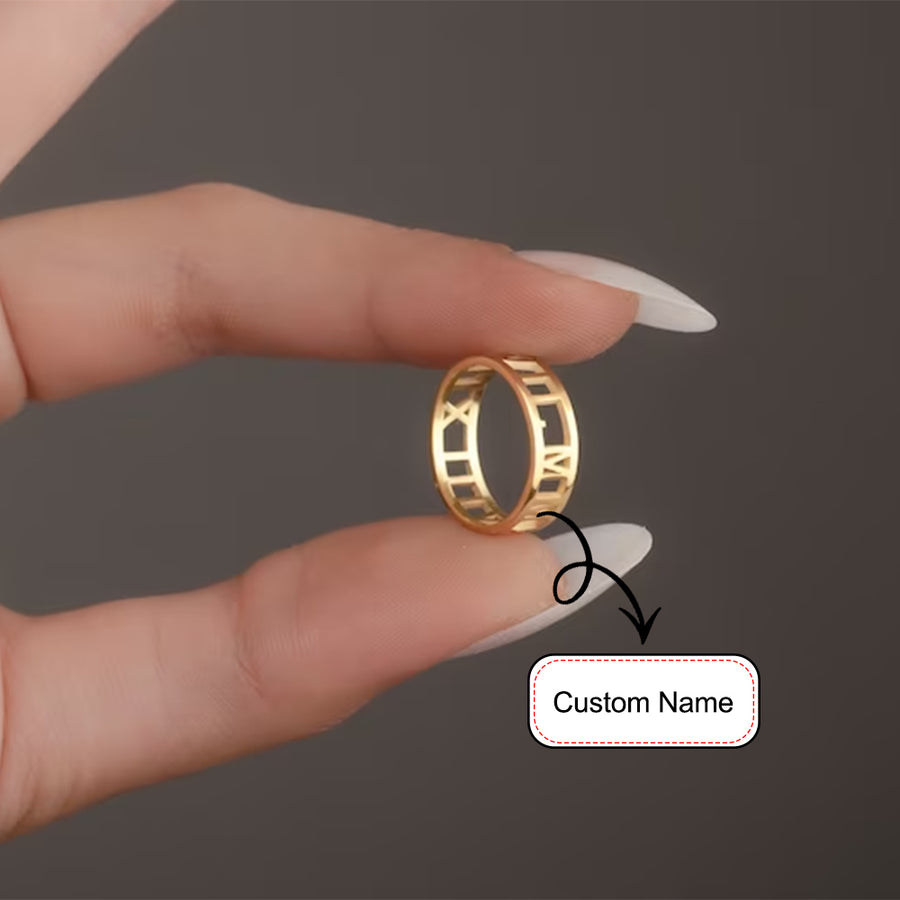 Customizable Roman Numeral Ring