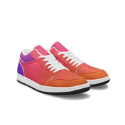 Sunset Tones Type 2 Low-Top AJ1 Leather Sneakers