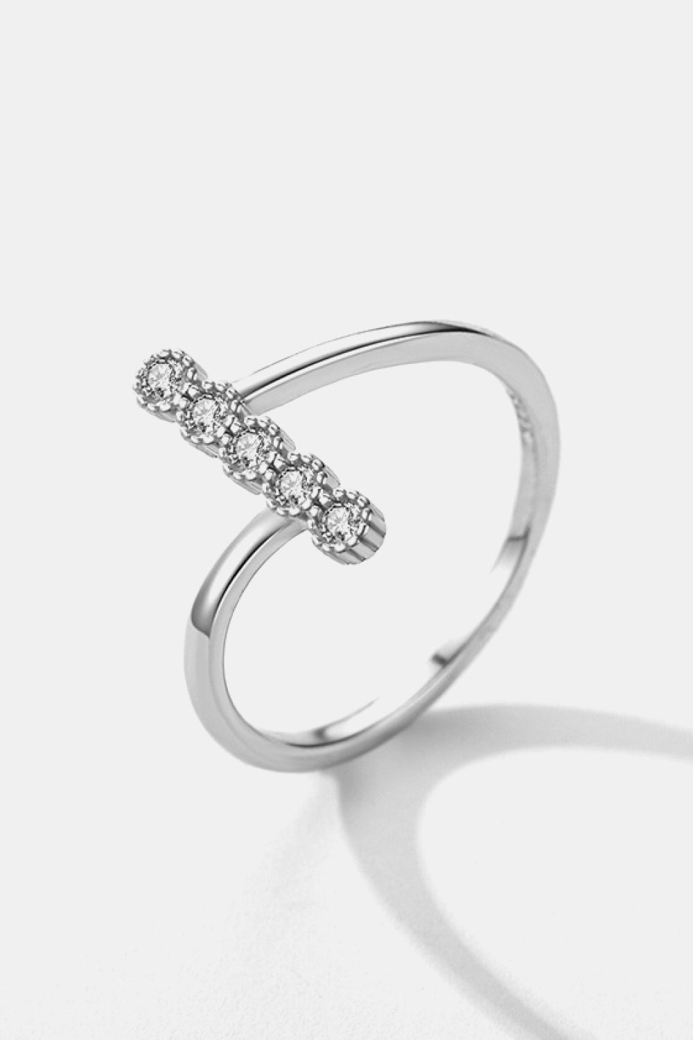 925 Sterling Silver Five Zircon Stones Ring, Sterling silver ring, Five zircon stone ring, Elegant jewelry, Sparkling centerpiece, Fine silver accessory, High-quality craftsmanship, Timeless beauty, Fashionable ring, Statement piece, Affordable luxury.
