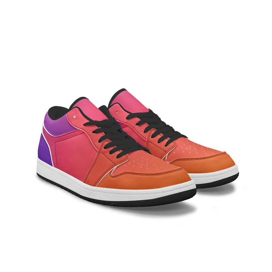 Sunset Tones Type 2 Low-Top AJ1 Leather Sneakers