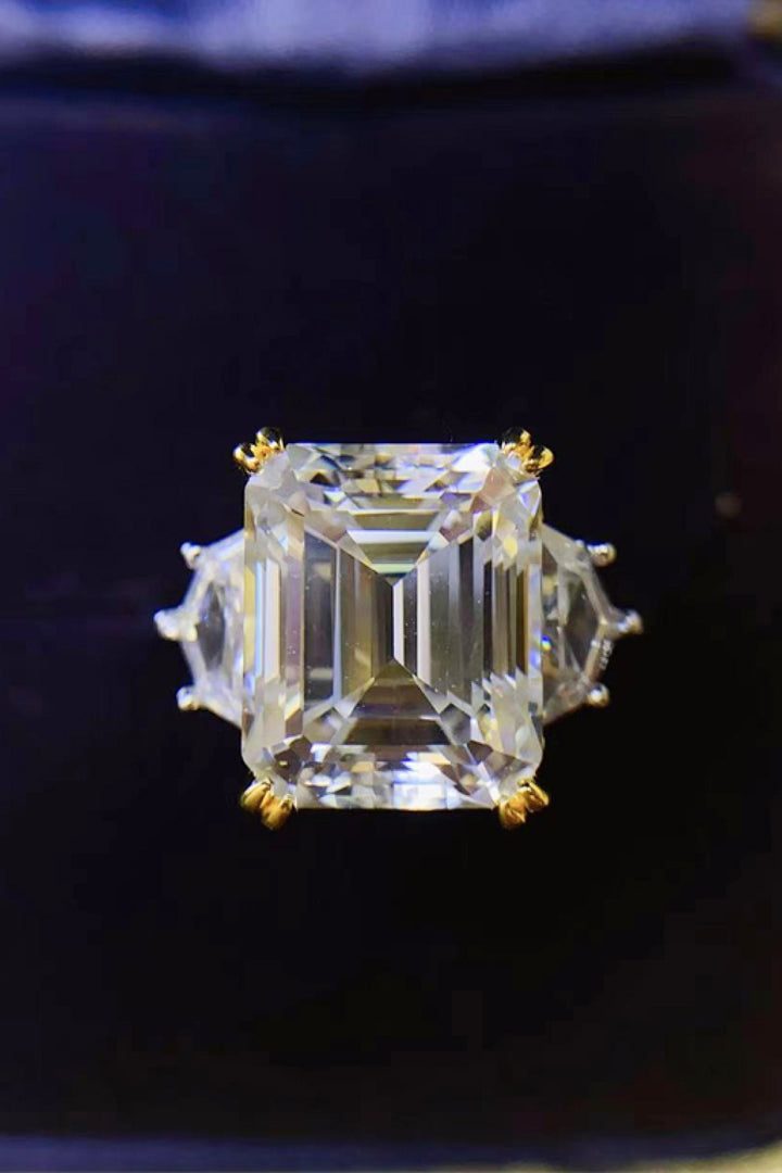 Moissanite silver ring, Sterling silver jewelry, Lab-created gemstone, 5-carat statement ring, Sparkling centerpiece, Affordable luxury ring, Elegant sterling silver band, High-quality craftsmanship, Timeless beauty, Fine jewelry accessory.