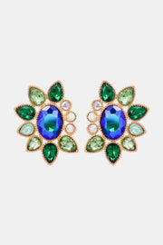 Geometrical Shape Glass Stone Dangle Earrings