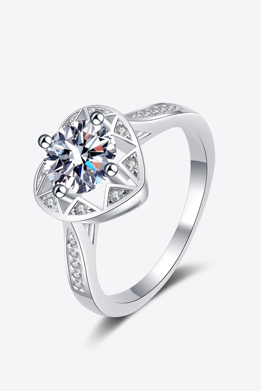 Moissanite, Heart Ring, Jewelry, Fashion, Accessories, Style, Romantic, Statement Piece