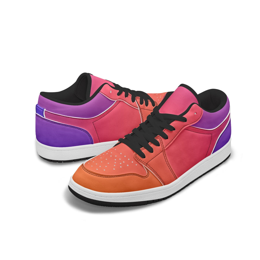 Sunset Tones Type 2 Low-Top AJ1 Leather Sneakers