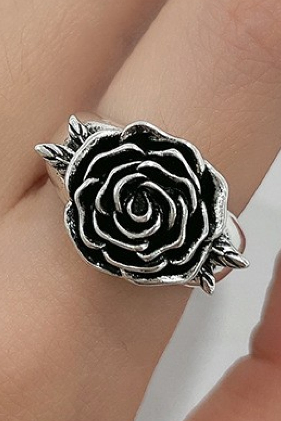 Rose 18K Silver-Plated Ring