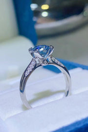 1 Carat Moissanite Ring, 4-Prong Moissanite Ring, Moissanite Engagement Ring, Lab-created Diamond Alternative, Sparkling Solitaire Ring, Gemstone Engagement Jewelry, Ethical Diamond Substitute, Brilliant Moissanite Stone, Timeless Jewelry Design, Affordable Luxury Ring.