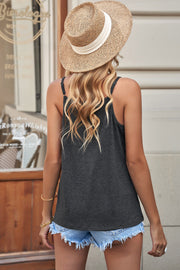 Lace Trim V-Neck Cami Top