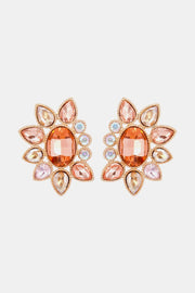Geometrical Shape Glass Stone Dangle Earrings