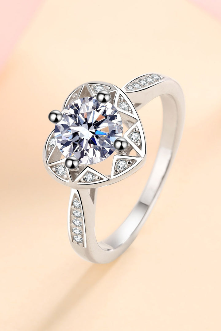 Moissanite, Heart Ring, Jewelry, Fashion, Accessories, Style, Romantic, Statement Piece