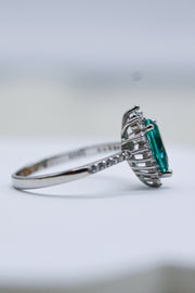 Paraiba Tourmaline Pear Shape Ring
