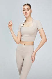 Short Sleeve Cropped Sports Top