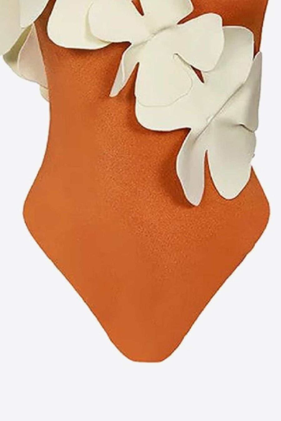 Flower Contrast One-Piece Swimsuit