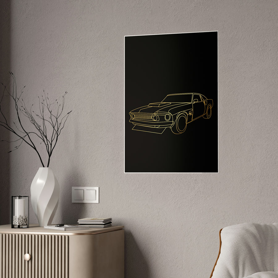 1969 Ford Mustang Boss Gloss Posters