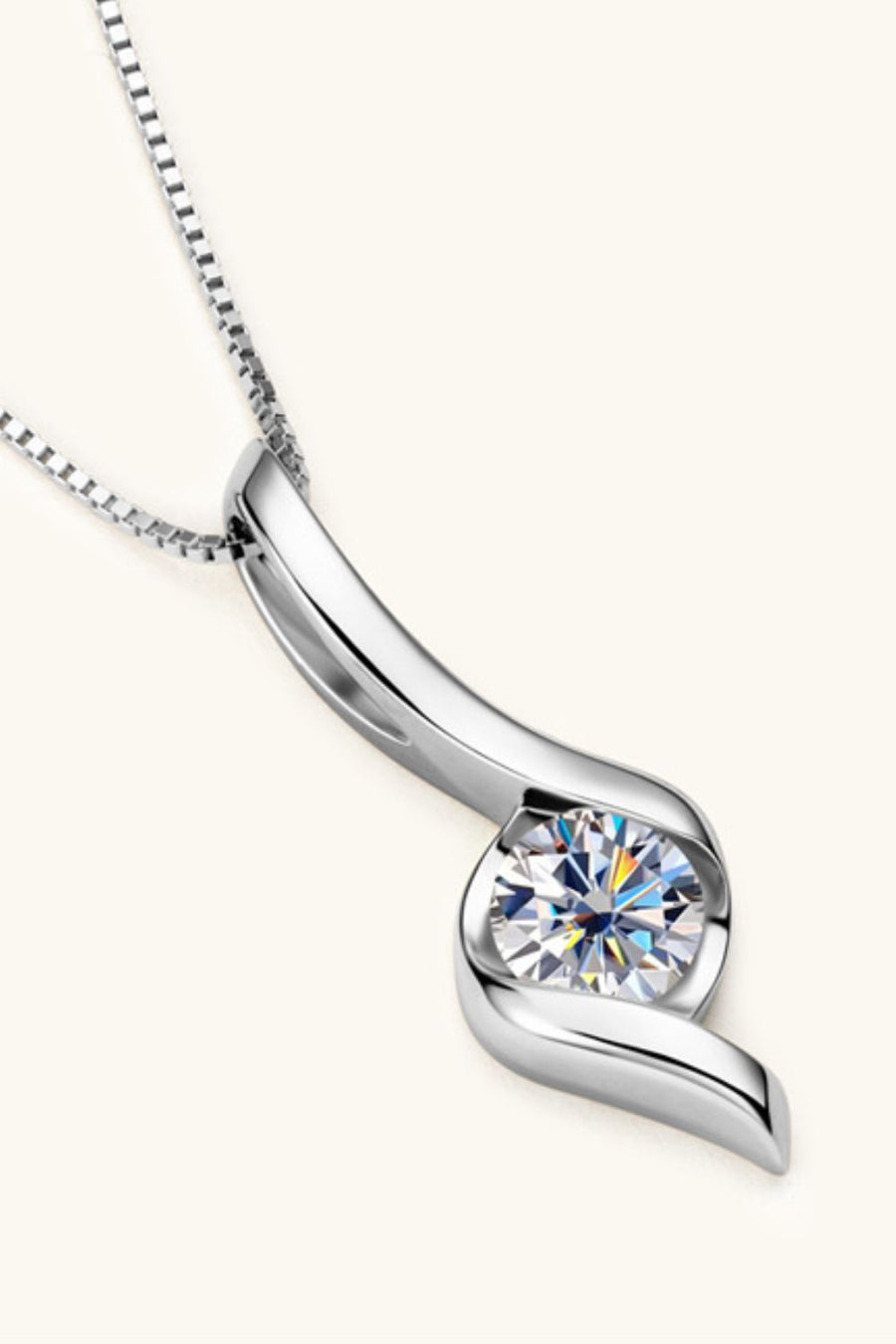 1 Carat Moissanite Necklace, Sterling Silver Chain Necklace, Moissanite Solitaire Necklace, Sparkling Pendant Necklace, Gemstone Sterling Silver Necklace, Ethically Sourced Jewelry, Luxurious Silver Necklace, Elegant Moissanite Jewelry, Timeless Solitaire Necklace, Affordable Luxury Necklace.
