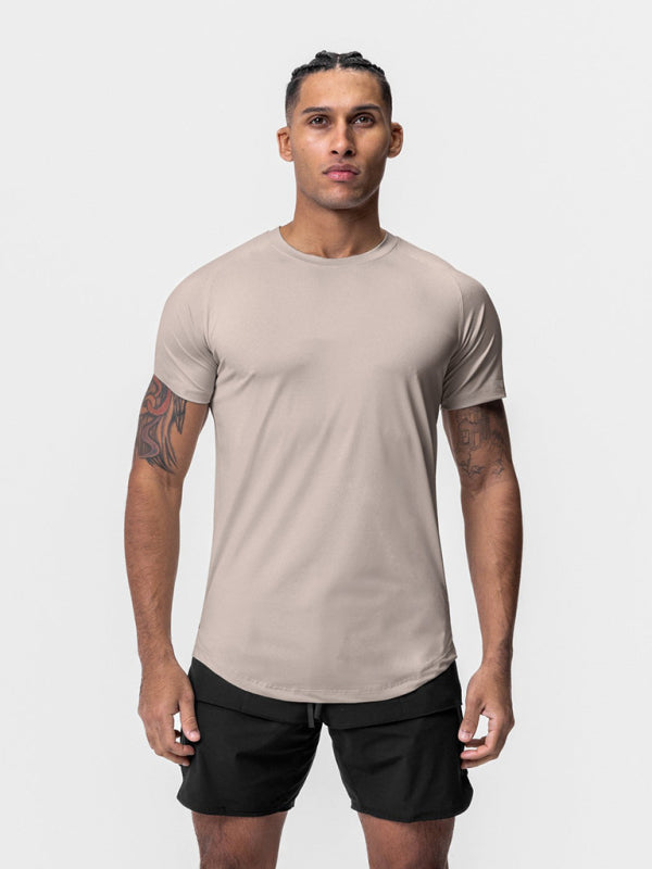 Men's Solid Color Dry Sense Short-Sleeve Shirt