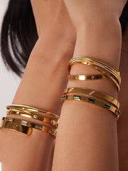 Titanium steel open bracelet women's non-fading stainless steel bracelet
